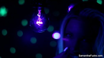 Preview 2 of Chainuce Sixx Video - Samantha Saint Lesbian Black Light