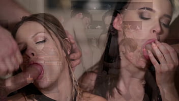 Preview 4 of Kianna Doir Gets Fucked By Son - Submissive Rebecca Volpetti And Her Mistress Sasha Sparrow Cum Swap After DP Slamming GP2962