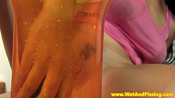 Preview 1 of Chuma Hot - Goldenshower loving eurobabe masturbates