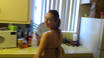 Preview 4 of Femboi Daddy - Bonnie Peters slutting around the kitchen