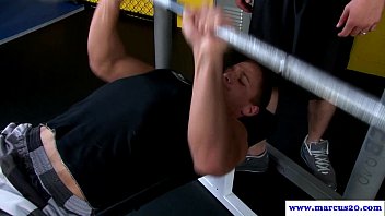 Preview 1 of Korea Kino 21 - Straight pornstar at gym sucking on dick