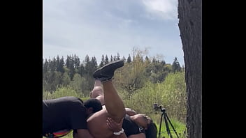 Preview 3 of Seni Xxx - Sexy chubby bbw Remi getting bbc on top of a giant rock