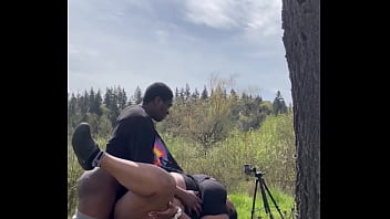 Preview 4 of Seni Xxx - Sexy chubby bbw Remi getting bbc on top of a giant rock