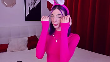 Preview 2 of Rape Wife Father Sex - Sweet eaton in her pink bunny outfit