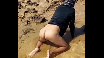 Preview 4 of August Ames Spit - Ladysilva latina crossdres bunda gostosa na praia