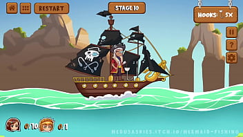 Preview 1 of Pennis Operation By Girl - MERMAID FISHING - LEVEL 10