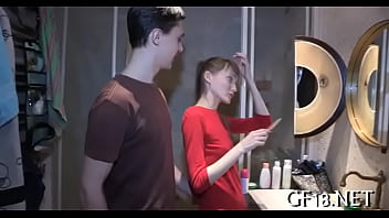 Preview 1 of Chastity Lynn Facefuck - Sweet-looking legal age teenager gal takes hard jock