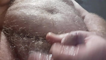 Preview 1 of Nacked Sex - Rusty Masturbating His Hairy Old Small Cock With a Cucumber Inserted