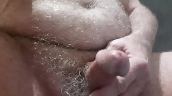 Preview 4 of Nacked Sex - Rusty Masturbating His Hairy Old Small Cock With a Cucumber Inserted