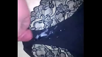 Preview 4 of Ldn Xxx - Cumming over wife&#039_s black lace panties