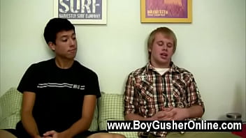 Preview 2 of Loves Su - Gay movie of They jump right into each other kneading and feeling, 