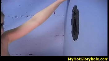 Preview 3 of Old Womans Xxnx - Hottie sucks and fucks black cock for cusmhot at gloryhole 3