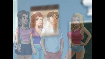 Preview 2 of Salah Kamar - Summertime Saga Cap 36 - Las Tetas De Una Rubia Y Sus Amigas