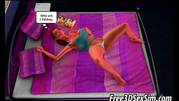 Preview 1 of Public Sex Sca - Busty 3D cartoon blonde sucking on a rock hard cock