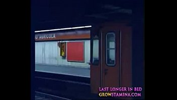 Preview 3 of Sexy Teen Lesbostwosome - 001 Ultimo Metro - chick stripping at train station pt2