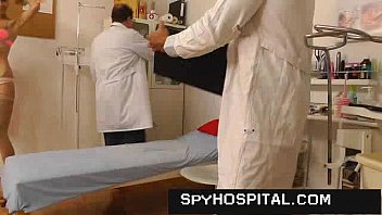 Preview 1 of Tamil Tak - Two doctors checking skinny girl taped on spy cam