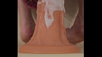 Preview 1 of Beeg Blonf - New monter dildo with creamy lube