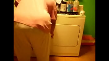 Preview 1 of No Stop Sister - Big Ass Booty Light Skinned Amateur Doing The laundry