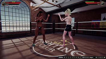 Preview 1 of Ftv Girls In Restaurant Videos - Dela vs. Bree (Naked Fighter 3D)