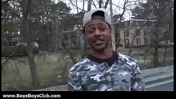 Preview 1 of Amateur Guy Jerks 6 - Big muscled black gay boys humiliate white twinks hardcore 02