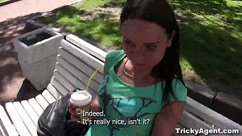 Preview 1 of Nina Amirican Taboo - Tricky Agent - Young brunette Nataly Gold looks great in the sunlight!