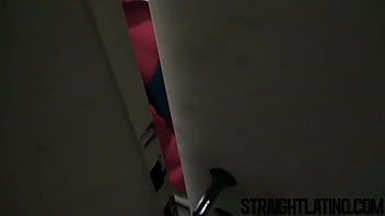 Preview 1 of Imea Bella Linda Sweet Jay Dee - Straight latino blows and gets barebacked in shady bathroom