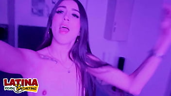 Preview 2 of You Are My Bro - Latina Porn Casting - Very Skinny Slut Enjoys First Big White Cock