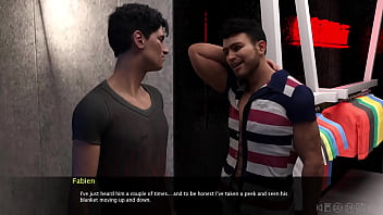 Preview 1 of Trib Orgasme - Summer Vacation #07 - Restroom Scene with Fabian
