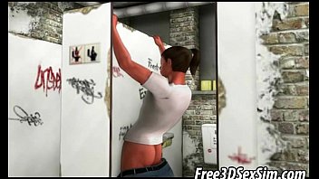 Preview 1 of Berazzr Sex - Foxy 3D babe having some fun while at a gloryhole