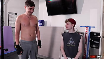 Preview 1 of New Hd P - Construction Twink Ethan Adams gets Dicked Down RAW Before Work