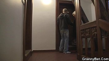 Preview 1 of Publce Xxx - Old blonde rides her neighbor big cock