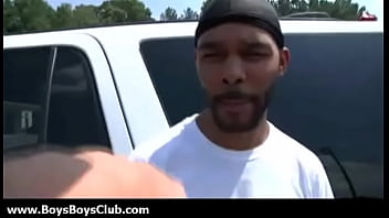 Preview 1 of Pussyeating Man - Big muscled black gay boys humiliate white twinks hardcore 12