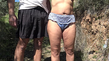 Preview 1 of Young Guys Fuck Mom - turkish muslim granny lets perverted stepson dry hump her hairy pussy in public