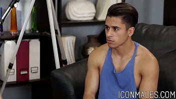 Preview 1 of Biggest Dick Makes Girl Bleed - Hung daddy Max Sargent fucks with sexy hunk Armond Rizzo