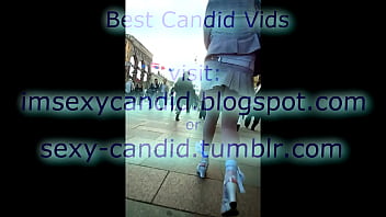 Preview 4 of Forzadas Tube - Candid upskirt Black Stockings