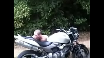 Preview 3 of Noel Easton Gangbang - Licking motorbike saddles