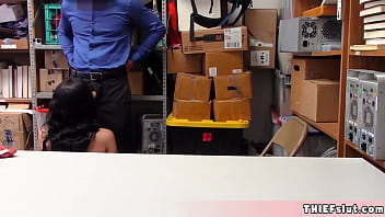 Preview 3 of Debunair Com - Cute shoplifter chick caught and now its time for the strip search And a quick punish fuck after
