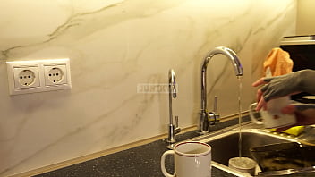 Preview 1 of Stepmom Of Wife - I&#039_M NOT SURPRISED ANYMORE WHEN MY STEPFATHER DOESN&#039_T LET ME DO THE CLEANING,  HE FUCKS ME WHILE I WASH THE DISHES (FULL)