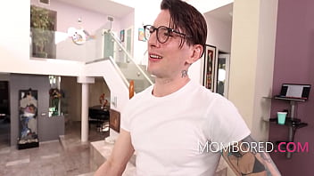 Preview 2 of Mauth Sax Porn - Stepmom Kendra Lust caught teen couple fucking in the kitchen