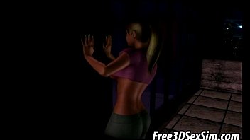 Preview 3 of Landan Gorl - Busty 3D cartoon blonde babe sucks on a hard cock