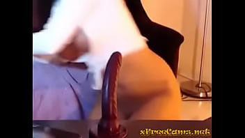 Preview 2 of Wocha Sxy - Busty redhead sucks on dildo