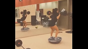 Preview 3 of Wife Creampie Shemale - SPY CAM GYM : ASIAN TEEN WORKING OUT