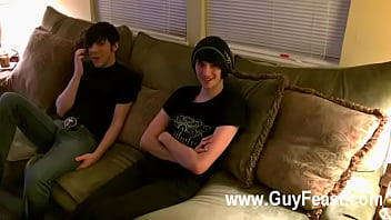 Preview 1 of Tush Two Girl And Two Boy - Sexy gay He&#039_s evidently pretty nervous so they embark off doing a lot