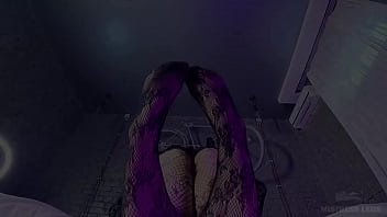 Preview 4 of Seachagnes M - POV Ass and Feet Worship Mistress in Black Fishnet Pantyhose