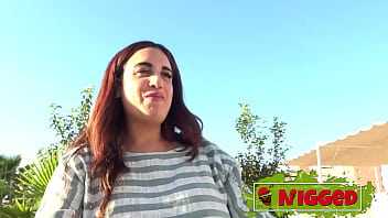 Preview 1 of Cum Shots Competition - A BIG BLACK COCK for DiosaLola: She didn&#039_t expect the size of this one!