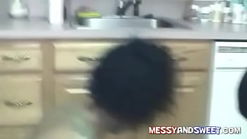 Preview 3 of Xxx Dripping Mom - messy amateur icecream fun
