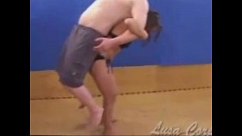 Preview 2 of Interasial Mom - perfect tall women small strong girl lift and carries big man