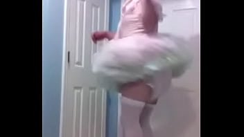 Preview 3 of Grandma Cumdrinker - Sissyboy Dress Show