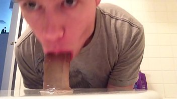 Preview 2 of Abella Danger Babysitter - Amateur Blonde guy sloppy dildo deepthroat -On now Link in profile!