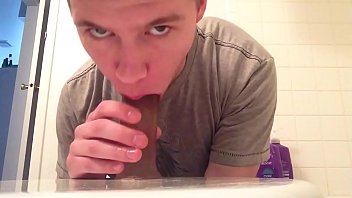 Preview 1 of Abella Danger Babysitter - Amateur Blonde guy sloppy dildo deepthroat -On now Link in profile!